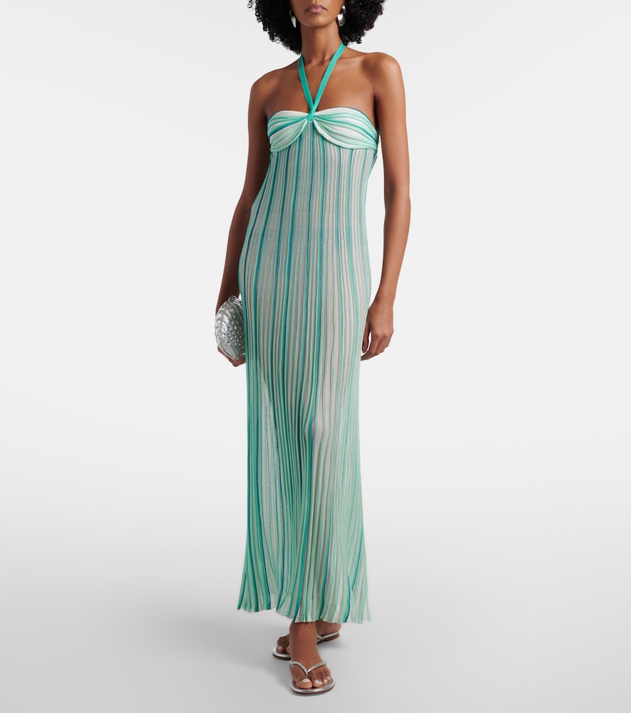 Missoni Striped halterneck maxi dress