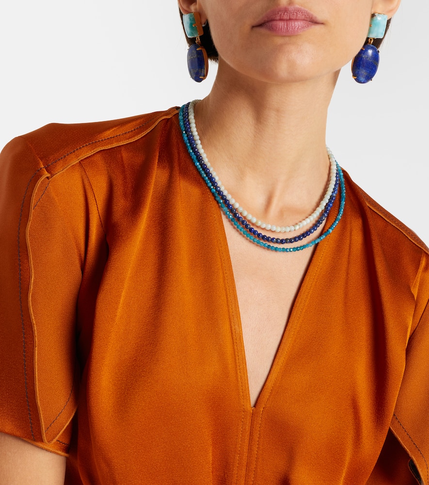 Jennifer Behr Ersa Beaded Necklace In Blue
