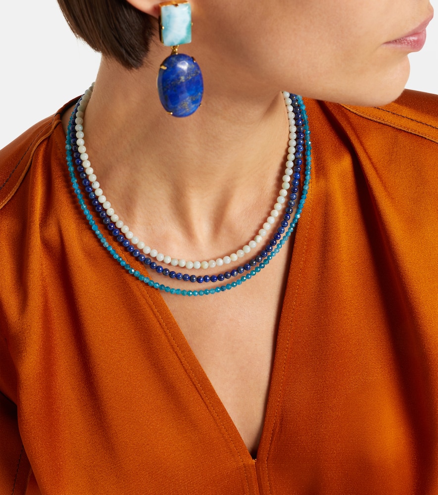 Jennifer Behr Ersa Beaded Necklace In Blue