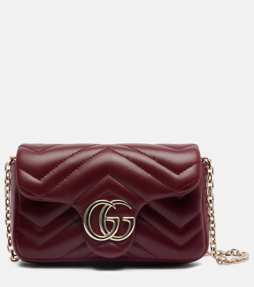 Gucci Donna Borsa A Tracolla Gg Marmont Mini In Pelle Borgogna Unica- Mytheresa
