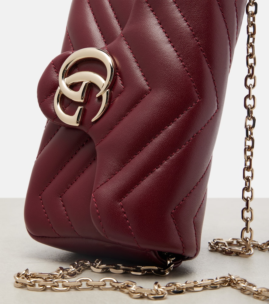  Gucci Gucci Gg Marmont Mini Leather Crossbody Bag 