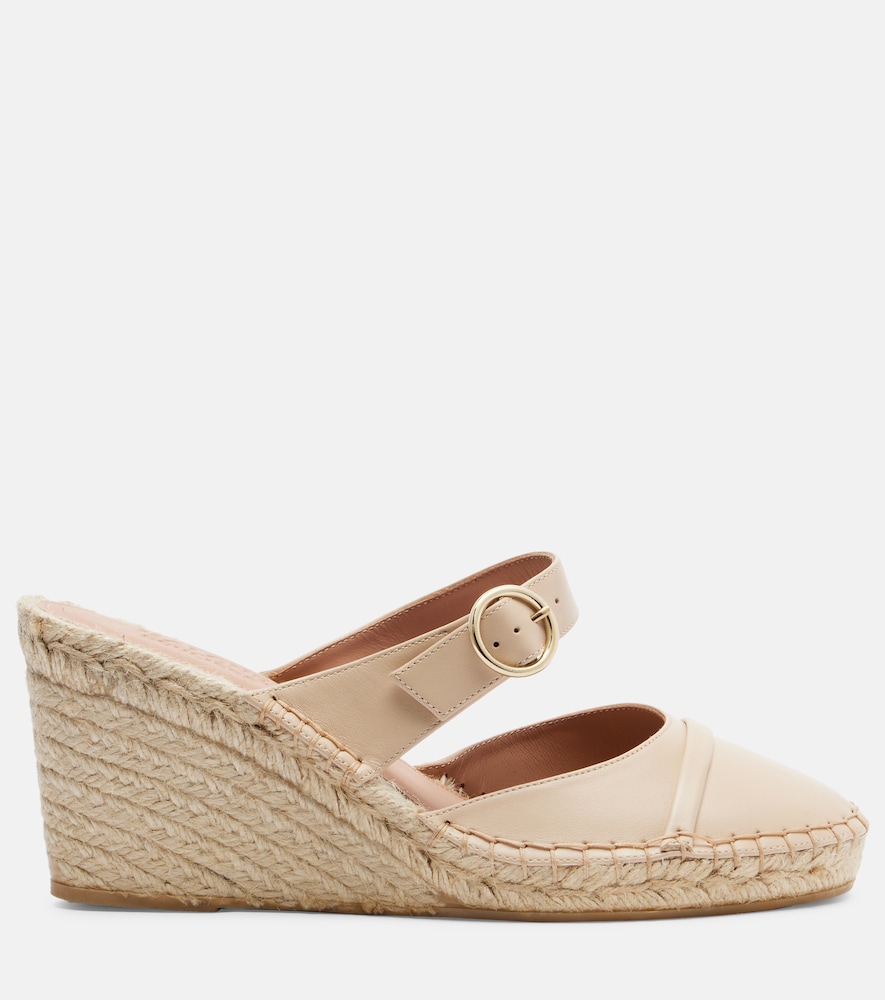 Farah Leather Espadrille Wedges