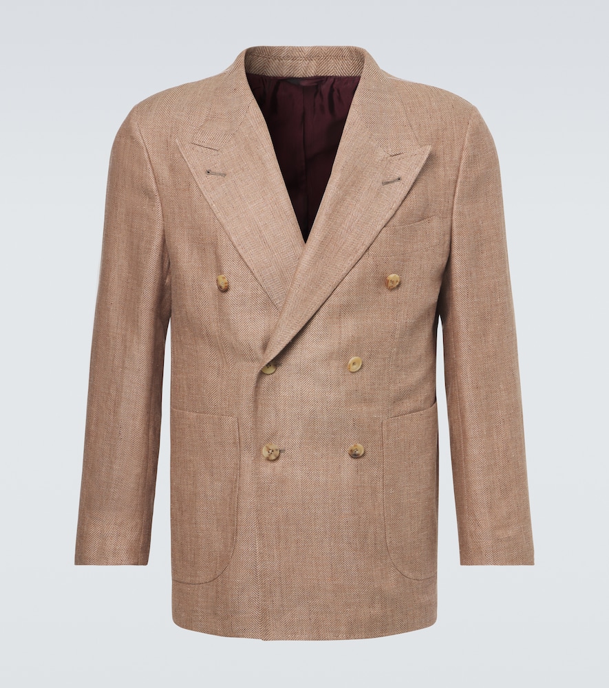 Blazer aus Leinen und Wolle