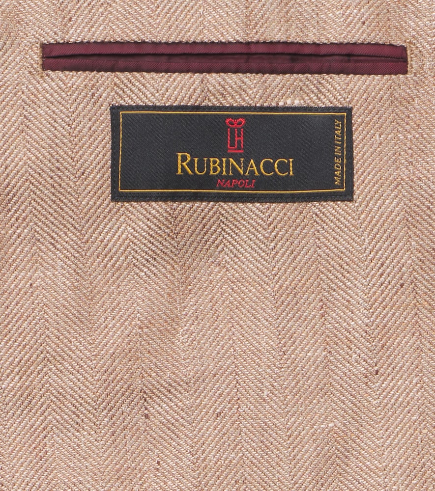  Rubinacci Rubinacci Herringbone Linen And Wool Blazer 