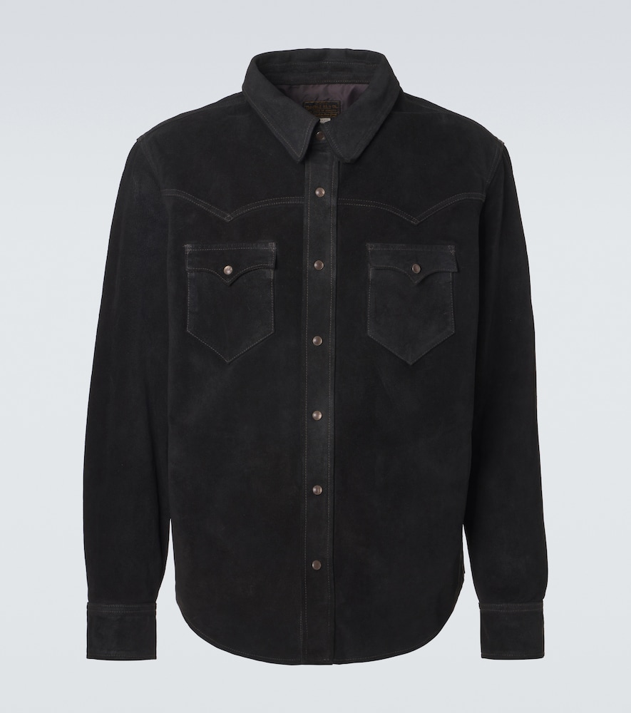 Rrl Suede Western Shirt
