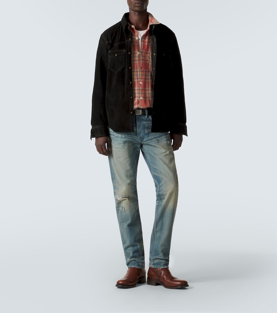  Rrl Rrl Suede Western Shirt 
