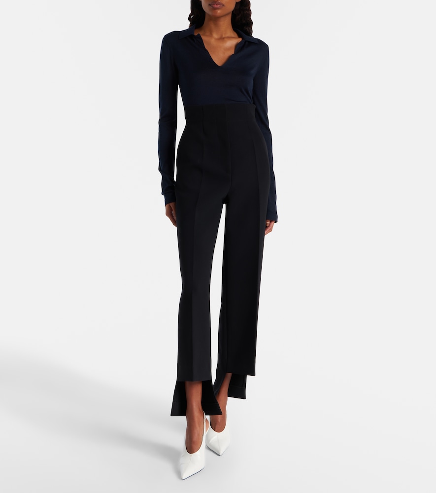 Khaite Mikel silk polo sweater