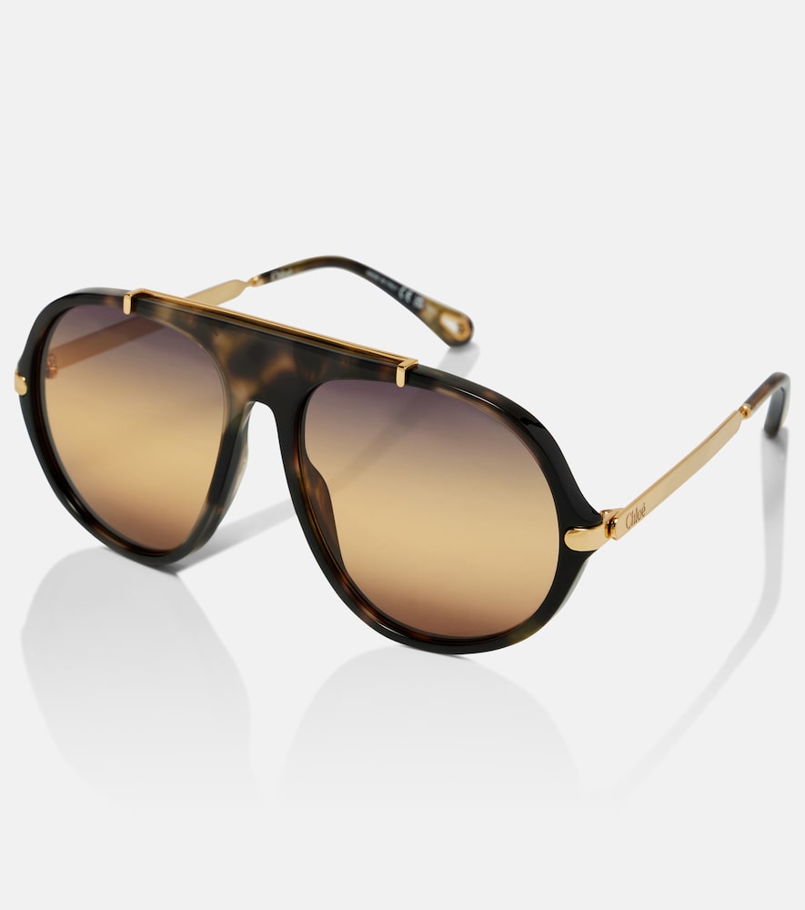  Chloe Chloe Aly Combi Aviator Sunglasses 