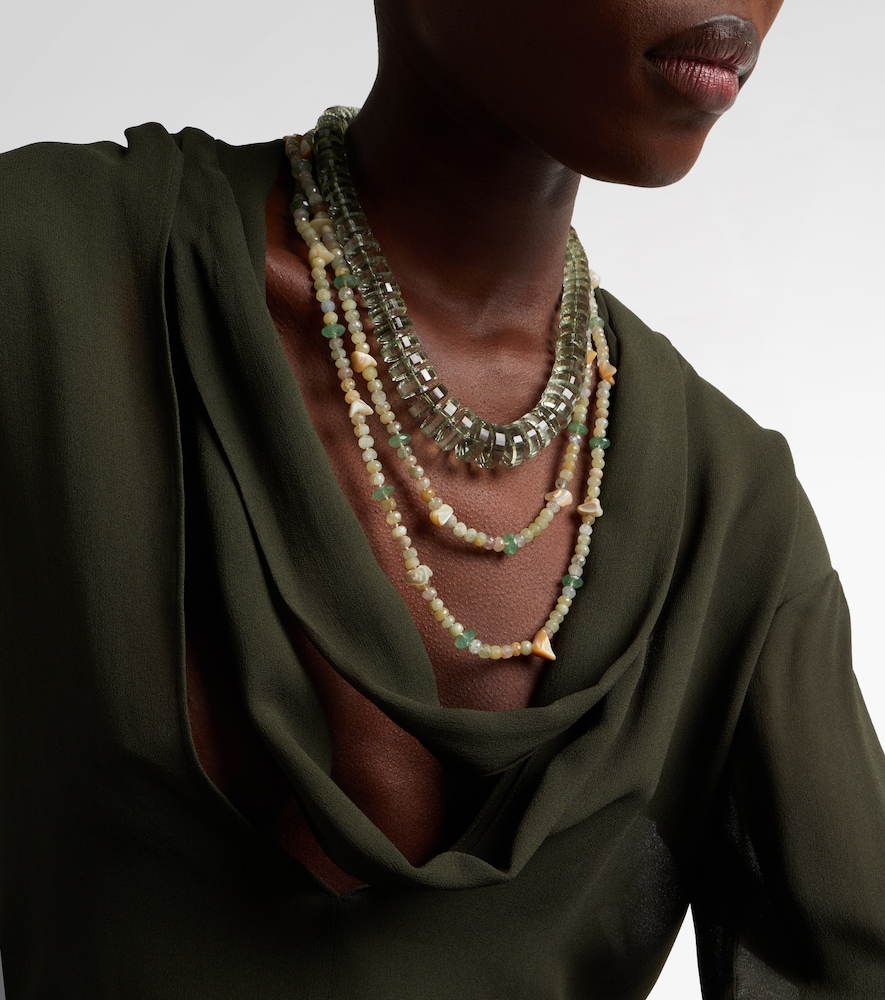 Ileana Makri Beaded necklace with gemstones