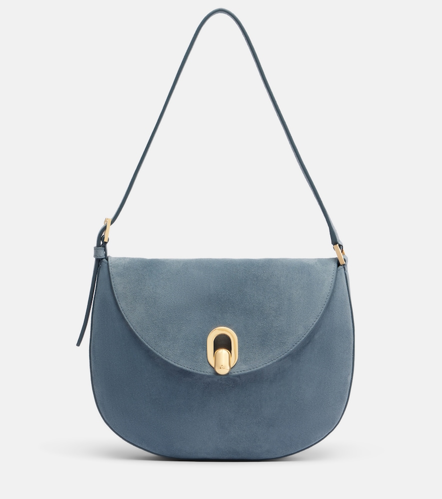 Borsa a spalla Tondo Small in suede