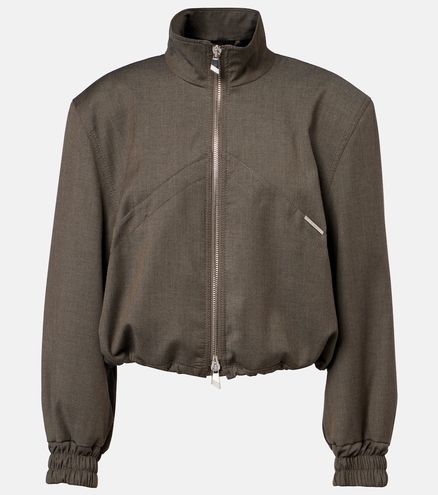Bomberjacke aus einem Wollgemisch
