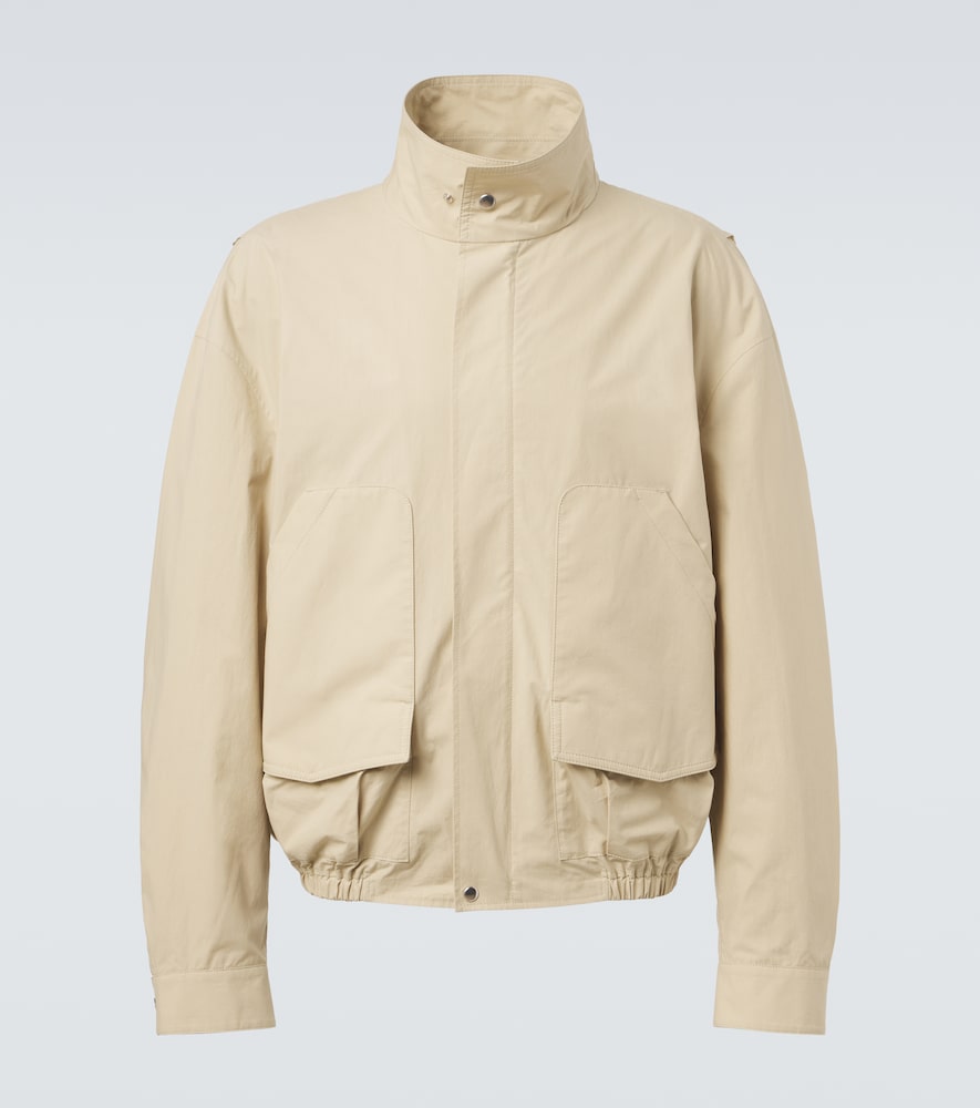 Calvin Klein Collection Donald Cotton Blouson Jacket In Neutral