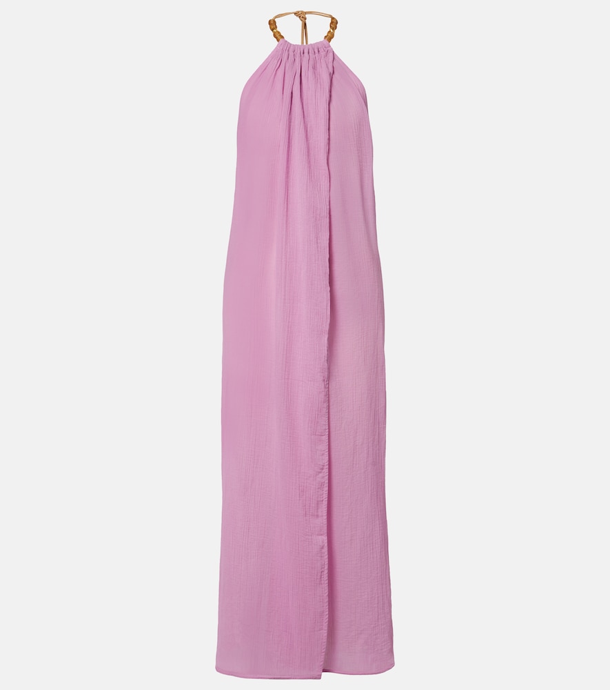 ViX Paula Hermanny Cloe beaded cotton beach cover-up