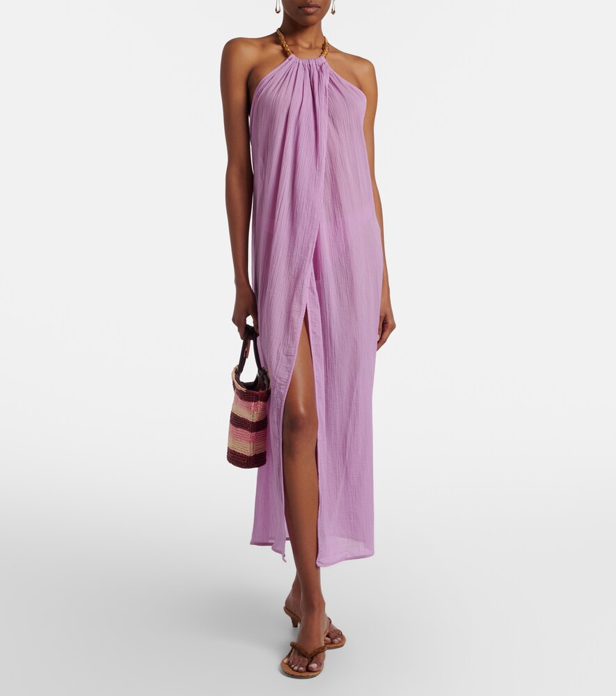 ViX Paula Hermanny Cloe beaded cotton beach cover-up