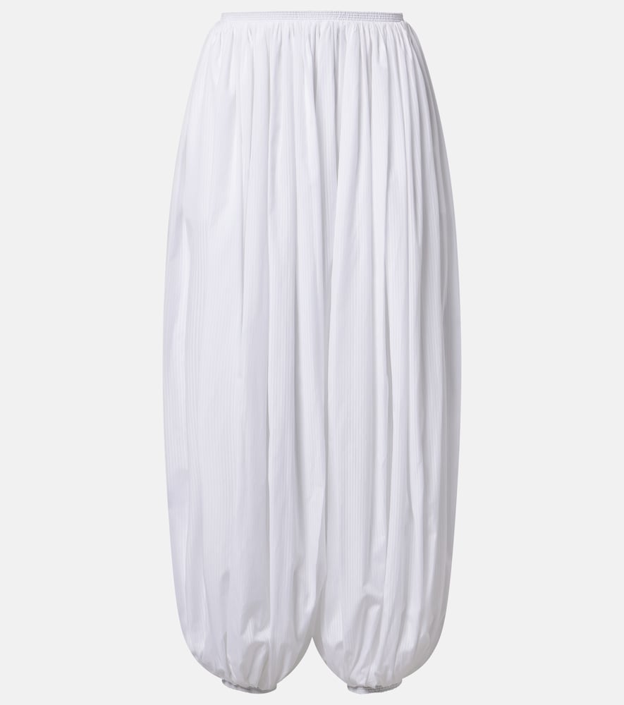 Alaïa Pantaloni balloon in cotone a righe