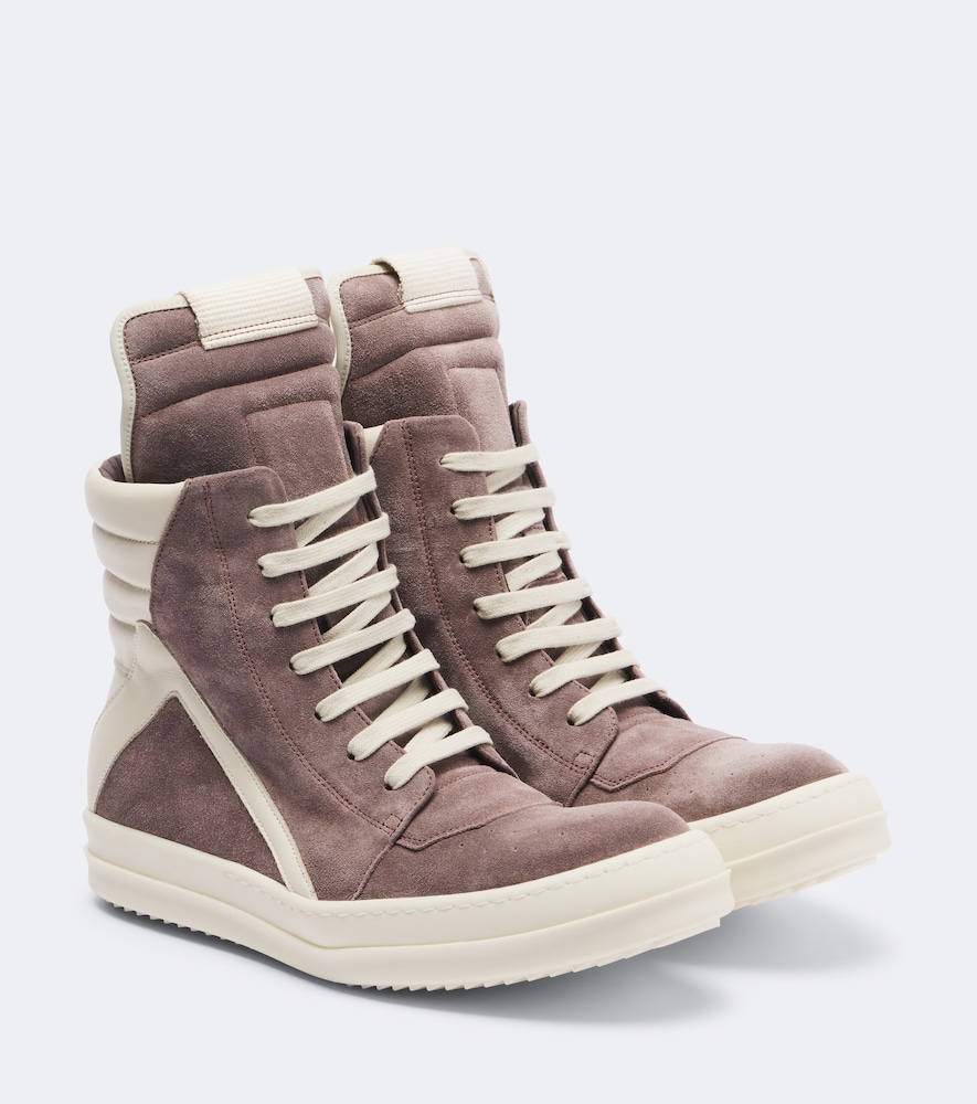 High-Top-Sneakers Geobasket aus Veloursleder