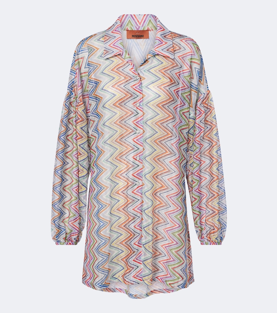 Oversize-Hemd Zigzag