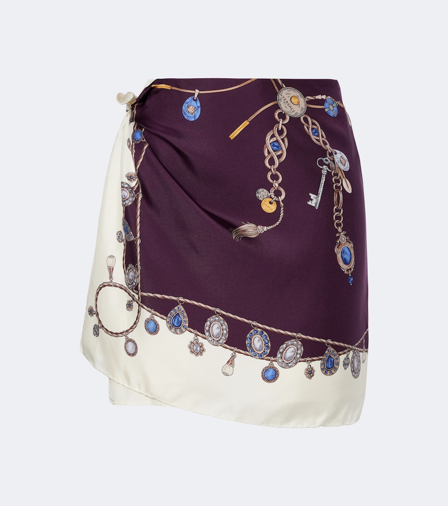 VERSACE Versace Printed sill twill wrap skirt　ヴェルサーチ プリントシルツイル ラップスカート