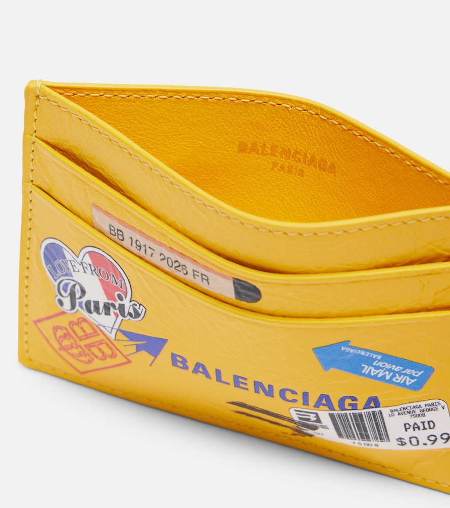  Balenciaga Balenciaga Logo Printed Leather Card Holder 
