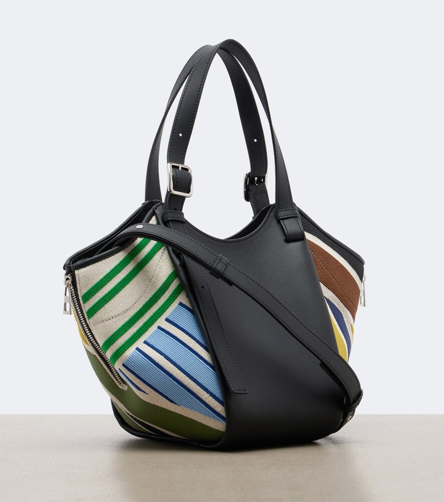 Hammock Flip Embroidered Striped Tote Bag