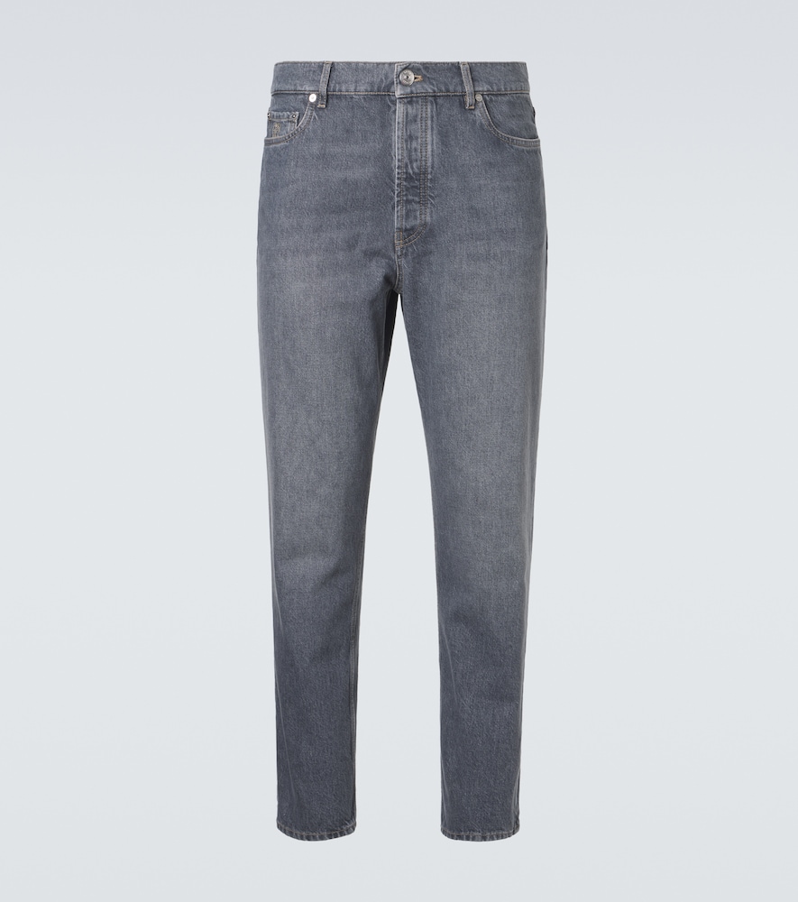 Brunello Cucinelli Men's Grey Mid-Rise Straight Jeans UK Size 38 - Mytheresa