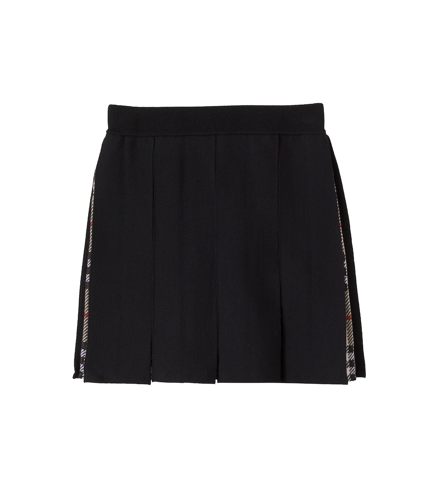 Burberry Kids Black Burberry Check Wool-Blend Skirt Y Size 12 - Mytheresa