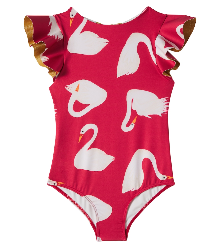Bedruckter Badeanzug Swan Love