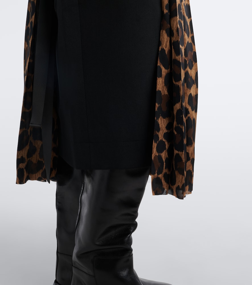 Paneled Leopard-Print Midi