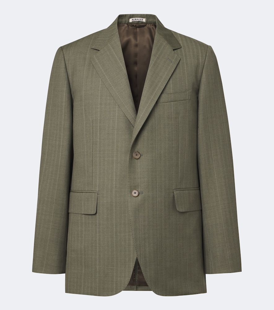 Auralee Auralee Chalk stripe wool blazer