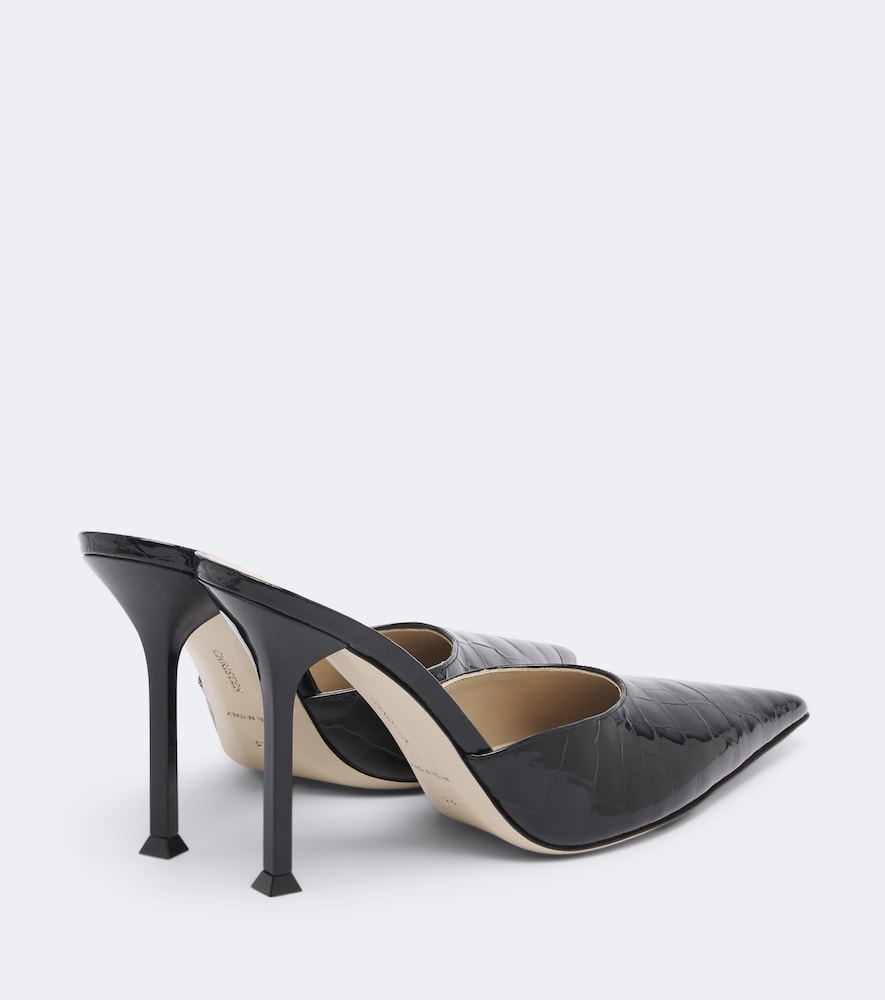 Helix Croc-Effect Mules