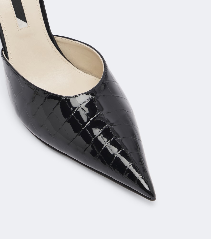 Helix Croc-Effect Mules