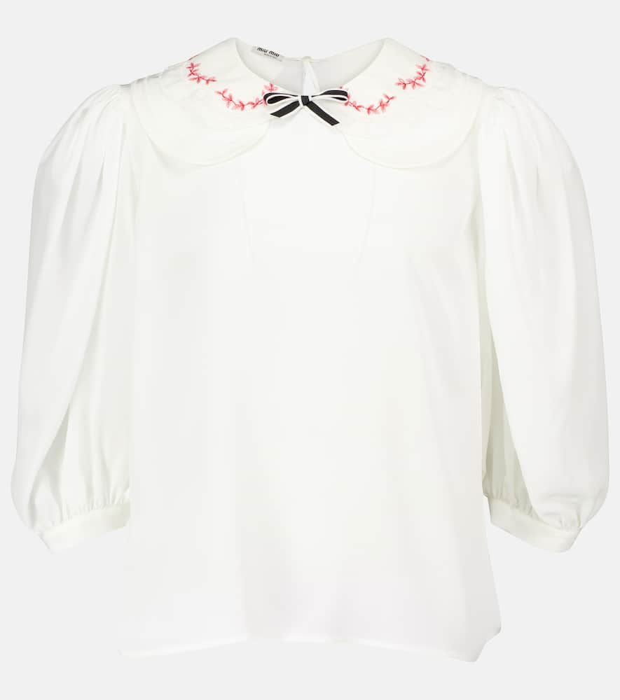 Silk crêpe de chine top