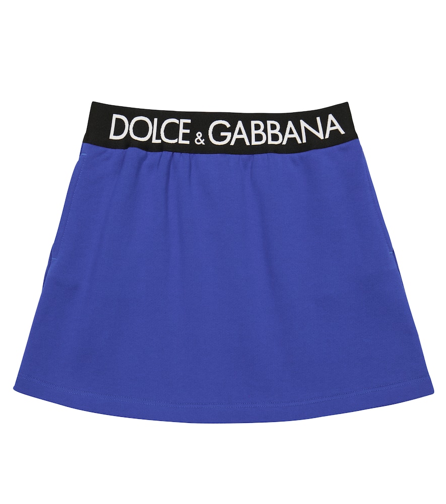 Dolce & Gabbana Kids Logo cotton jersey skirt
