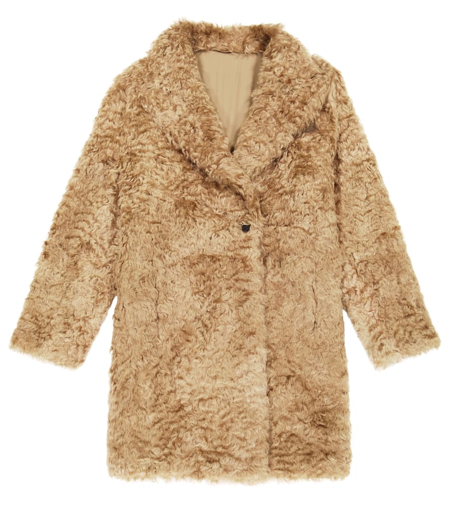 Brunello Cucinelli Kids Mohair-blend faux fur coat