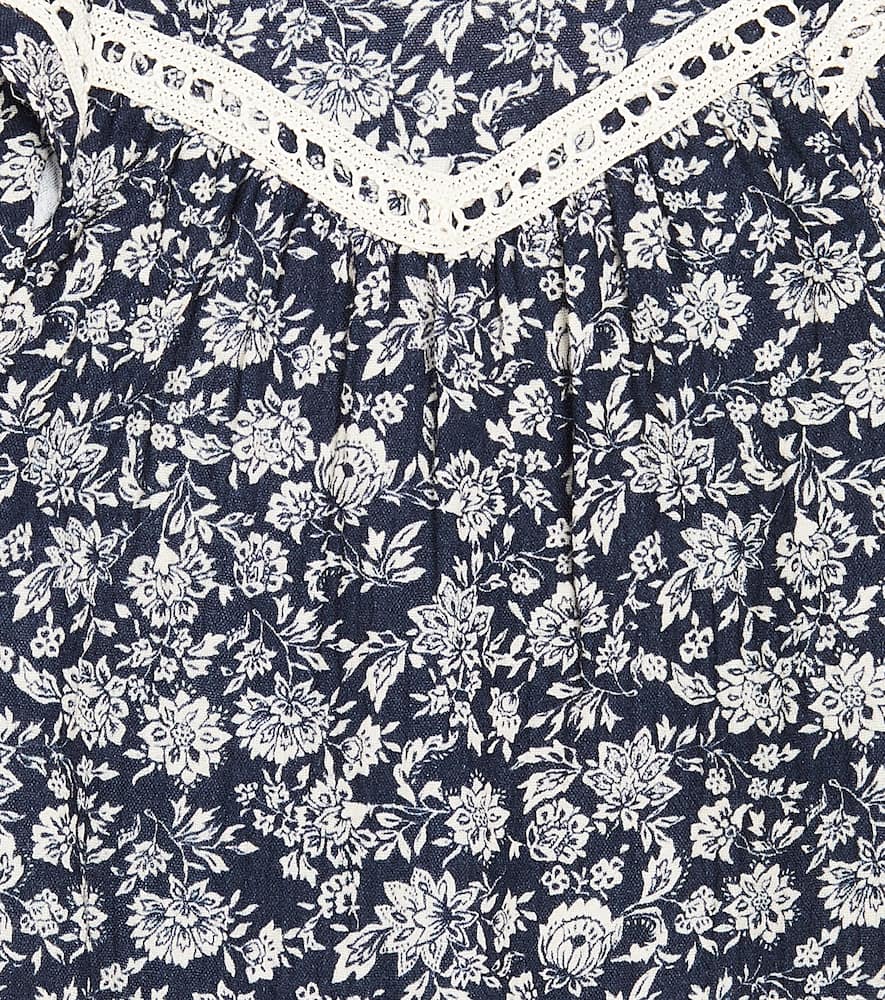 The New Society Baby Adelaine Cotton Minidress In Blue