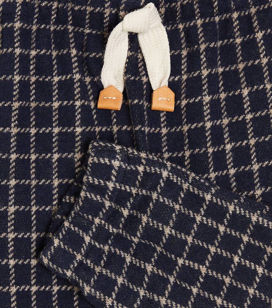 1+ In The Family Baby Moritz Checked Sweatpants In Blue