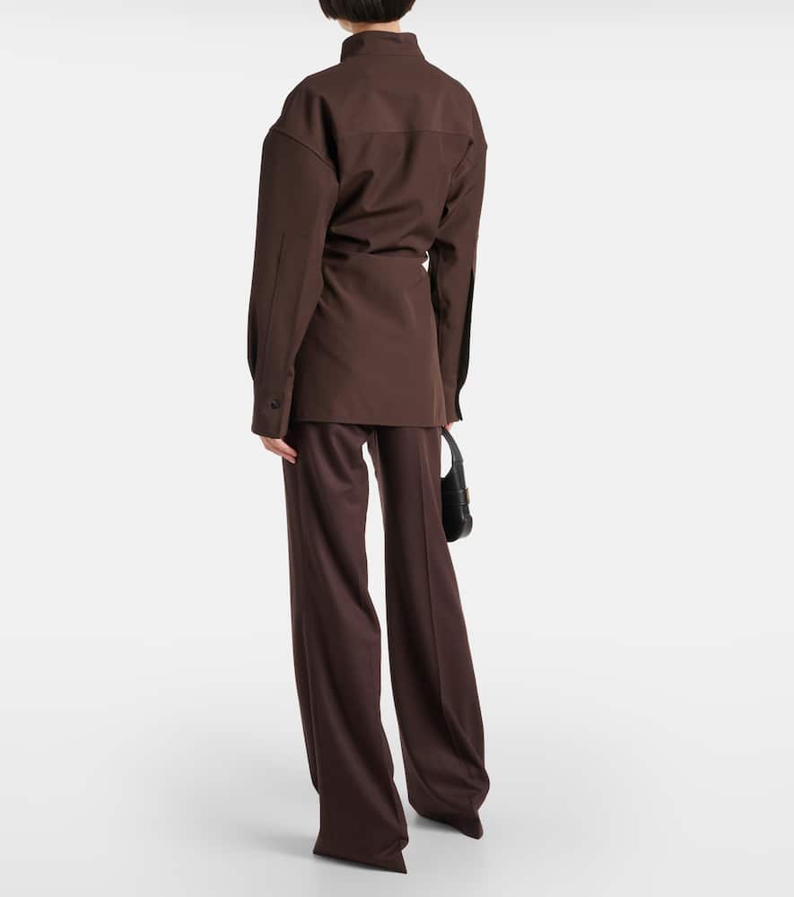 Ferragamo Hemd Aus Schurwolle In Brown