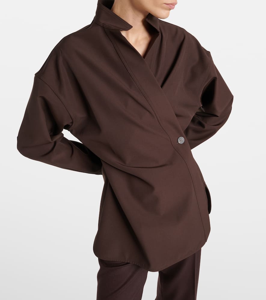 Ferragamo Hemd Aus Schurwolle In Brown