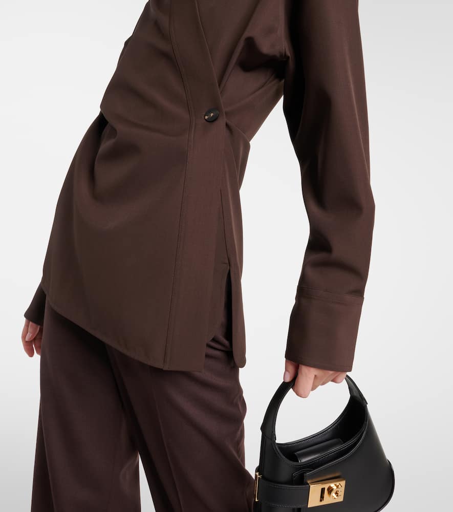 Ferragamo Hemd Aus Schurwolle In Brown