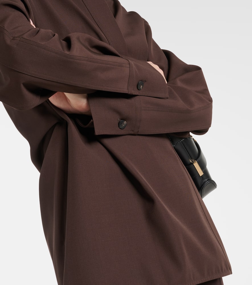 Ferragamo Hemd Aus Schurwolle In Brown