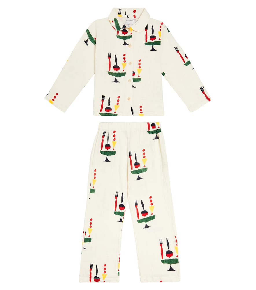 Bobo Choses Kids' The Feast Printed Cotton Pajamas In Multicoloured