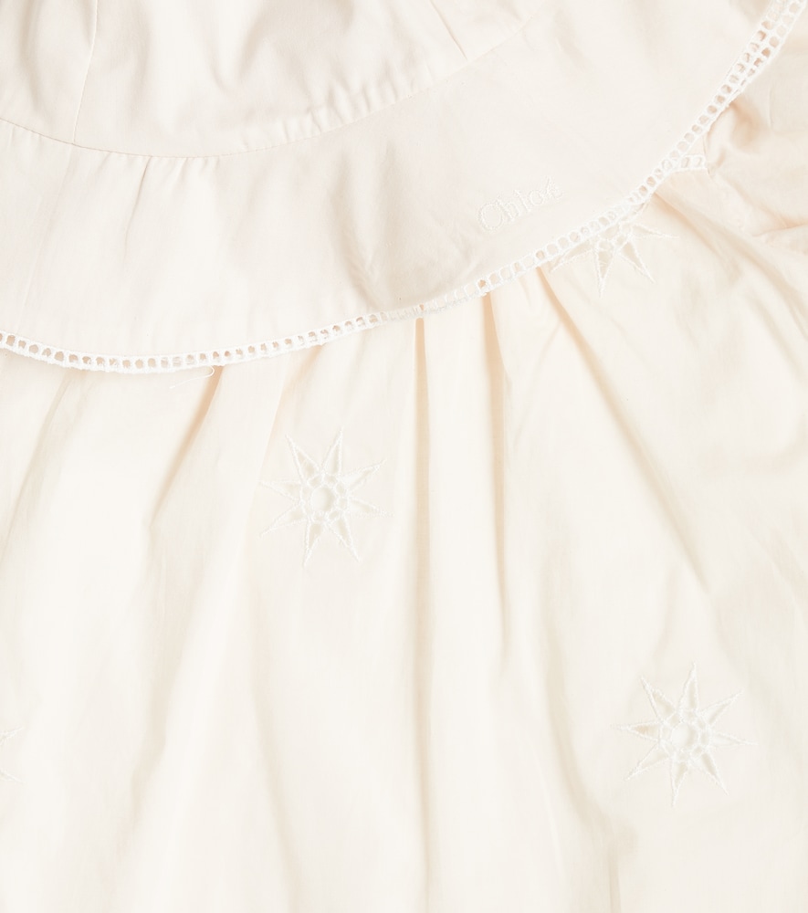  Chloe Kids Chloé Kids Baby Set Aus Kleid Und Mütze Aus Baumwolle 