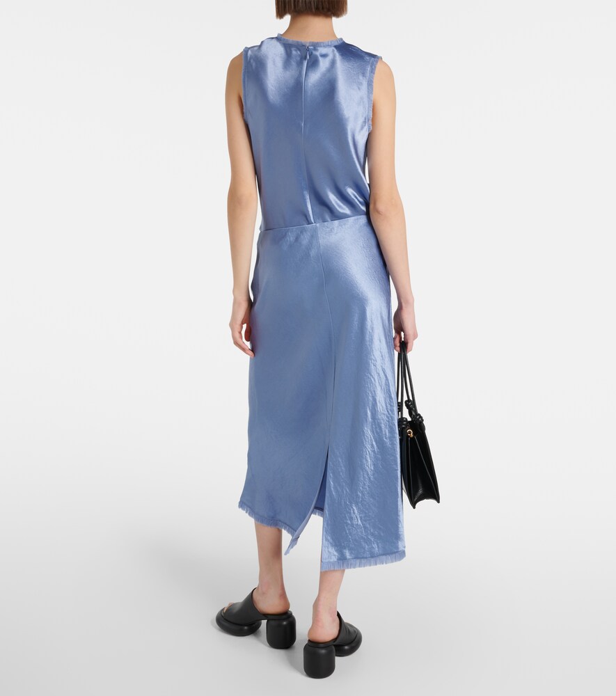  Vince Vince Fringed Satin Midi Skirt 