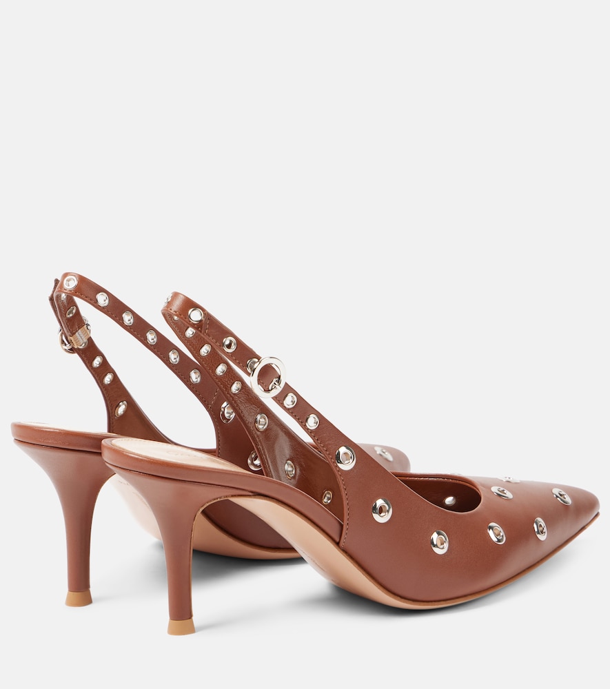  Gianvito Rossi Gianvito Rossi Verzierte Slingback-pumps Lydia 70 Aus Leder 