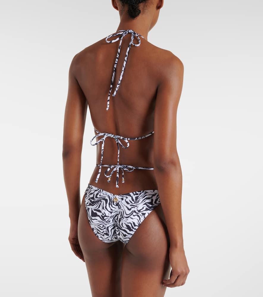 Bananhot Amur Zebra-print Cutout Swimsuit In Multicoloured