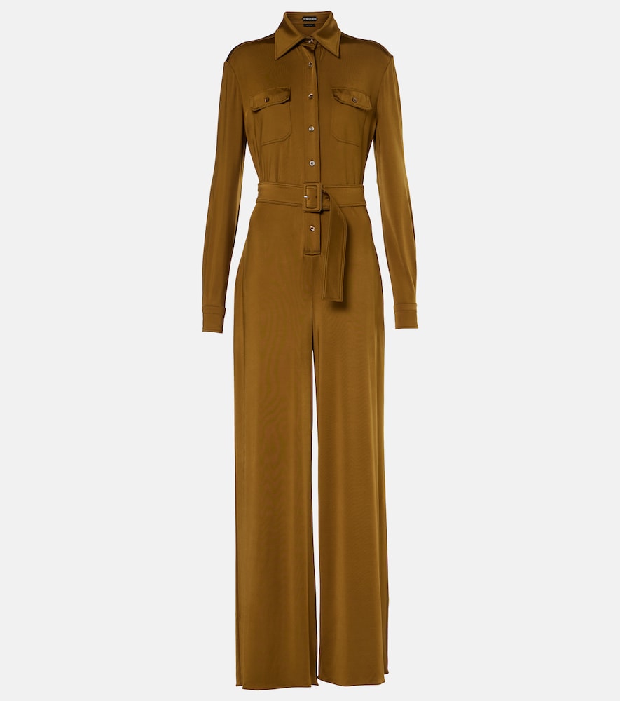 TOM FORD Tom Ford Satin jersey jumpsuit　トム フォード サテン ジャージ ジャンプスーツ