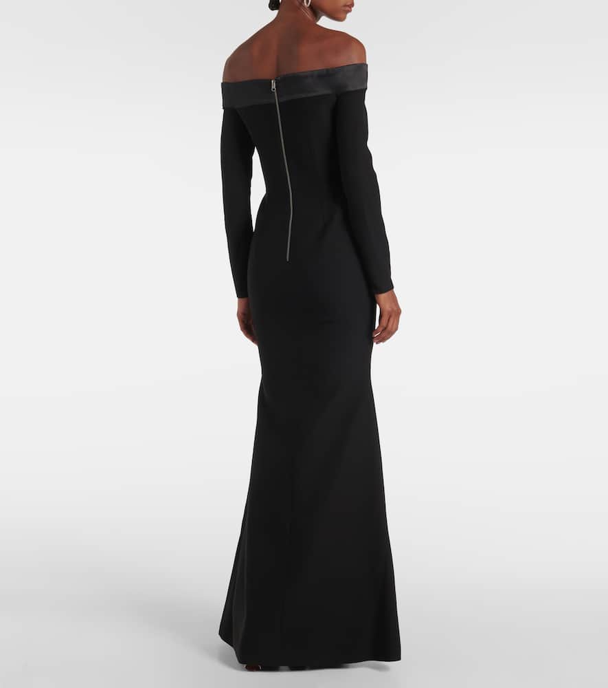 The New Arrivals Ilkyaz Ozel Orreda Off-shoulder Gown In Black