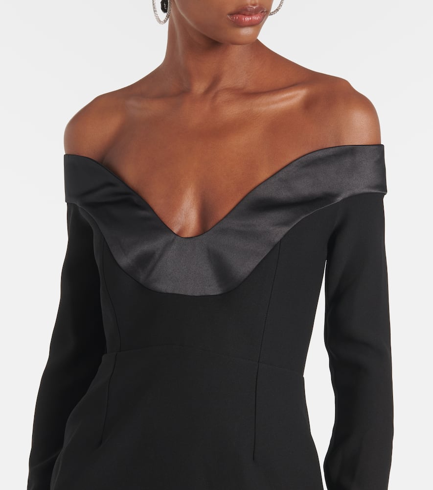 The New Arrivals Ilkyaz Ozel Orreda Off-shoulder Gown In Black
