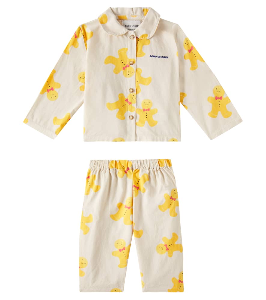 Bobo Choses Baby Bedruckter Pyjama Aus Baumwolle In Weiss