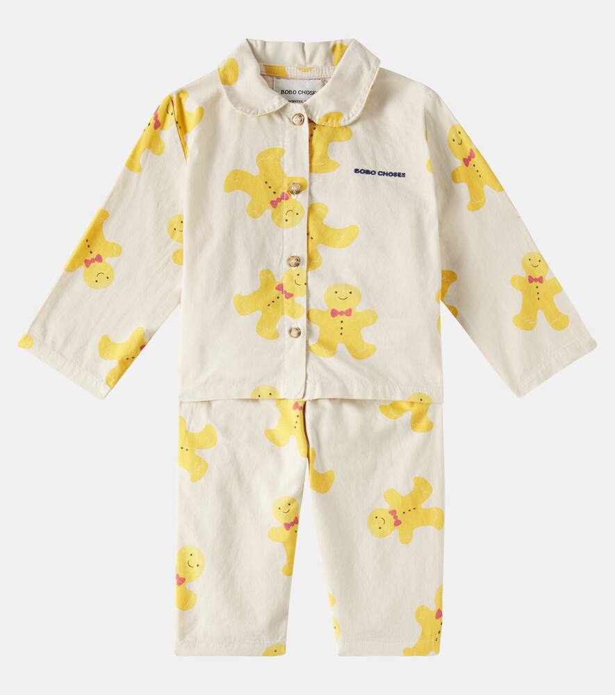 Bobo Choses Baby Bedruckter Pyjama Aus Baumwolle In Weiss